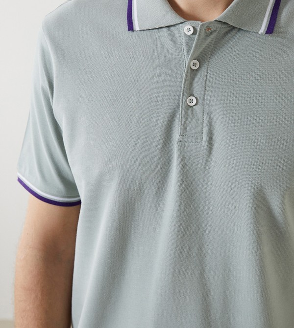 LC Waikiki T-Shirts - Green Polo T-shirts