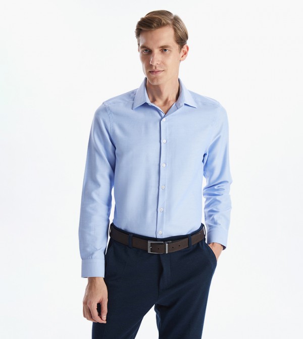 LC Waikiki  Formal Shirts - Blue Long Sleeves