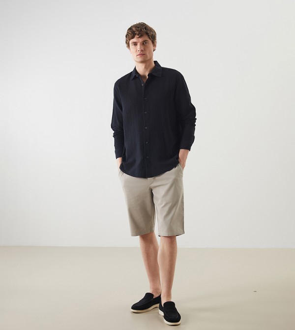 LC Waikiki  Shirts - Black Long Sleeves