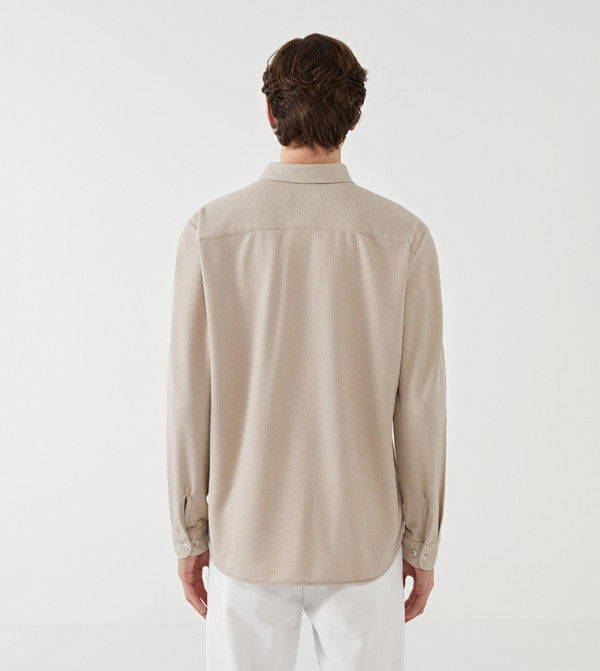 اٍل سي واي كيكي  قمصان - بيج Long Sleeves