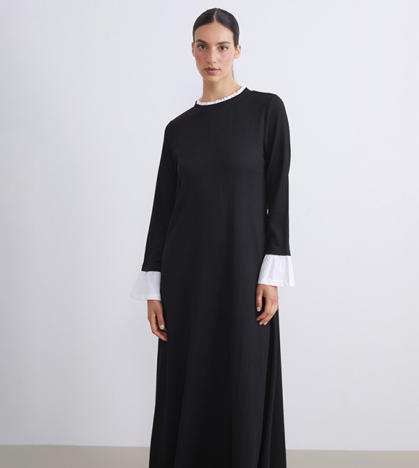 LC Waikiki  Casual Dresses - Black Maxi Dresses