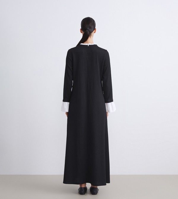 LC Waikiki  Casual Dresses - Black Maxi Dresses