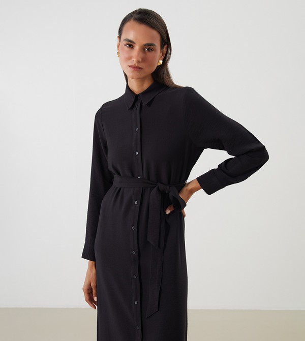 LC Waikiki - Black Shirt & T-Shirt Dresses