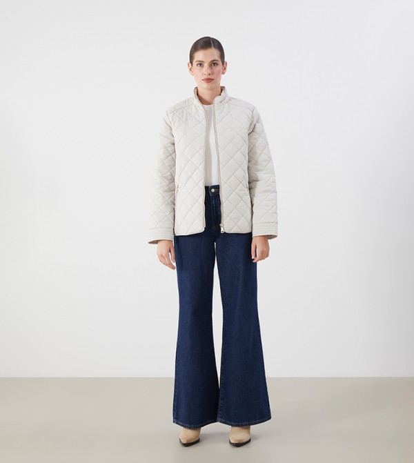 LC Waikiki LC Waikiki - Beige Puffer & Quilted Jackets