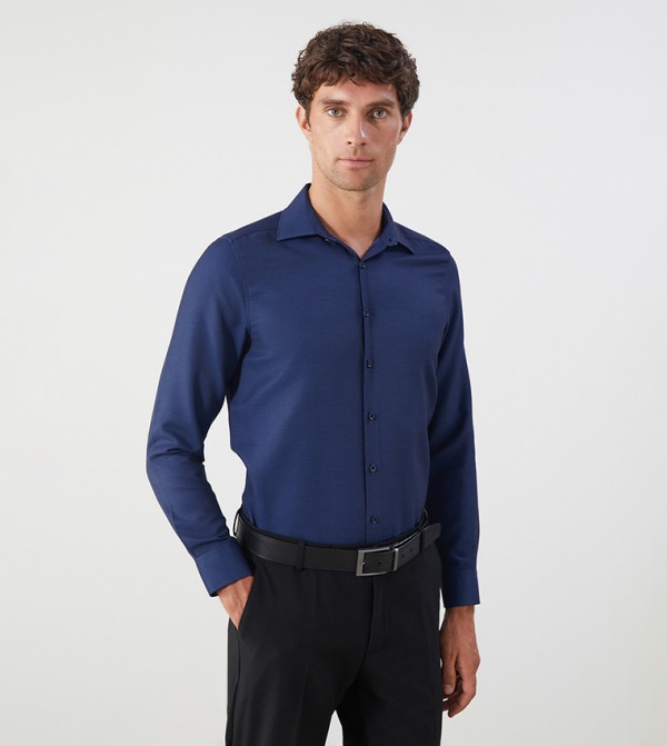 LC Waikiki  Formal Shirts - Blue Long Sleeves