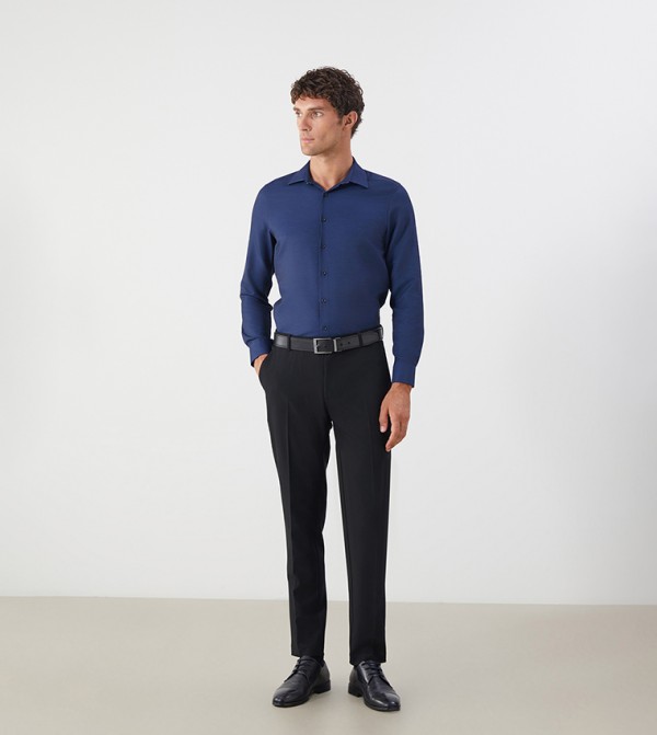 LC Waikiki  Formal Shirts - Blue Long Sleeves