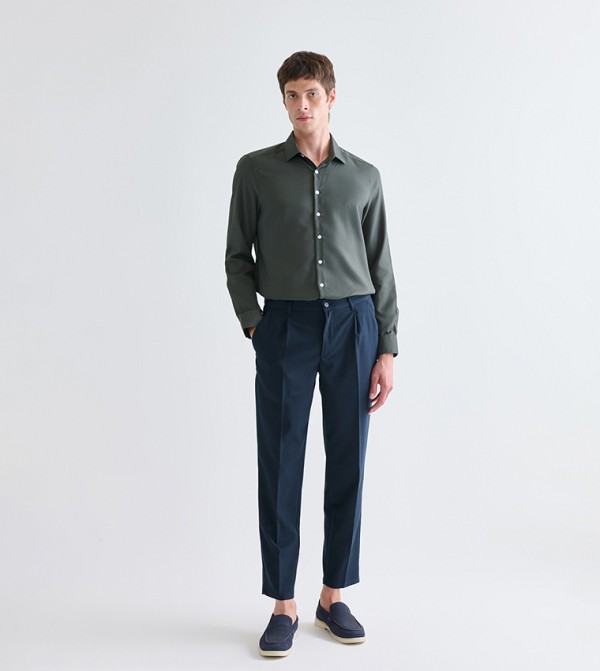 LC Waikiki  Shirts - Olive Long Sleeves