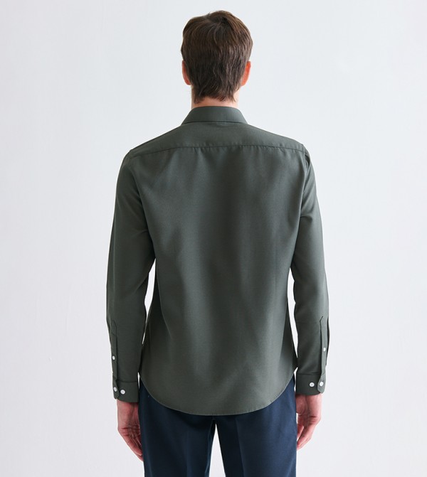 LC Waikiki  Shirts - Olive Long Sleeves