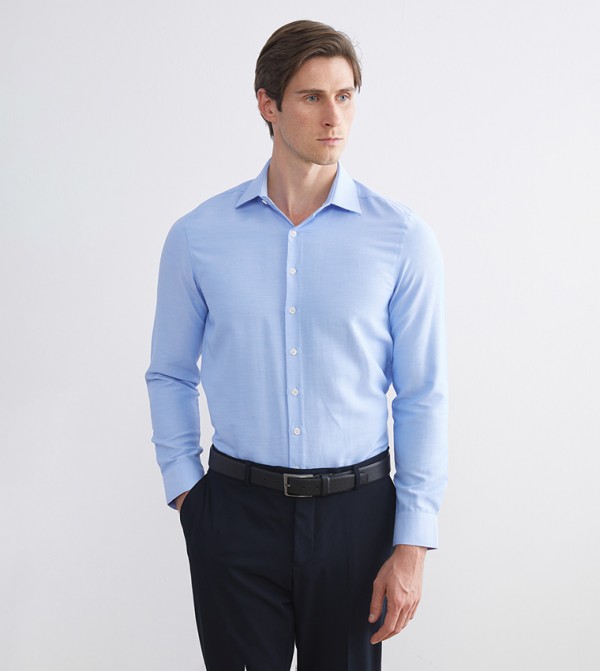 LC Waikiki  Formal Shirts - Blue Long Sleeves