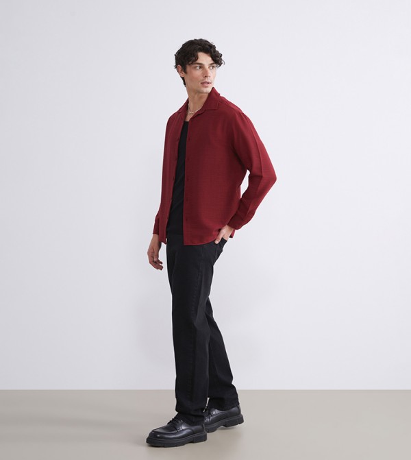 LC Waikiki Shirts - Red Long Sleeves