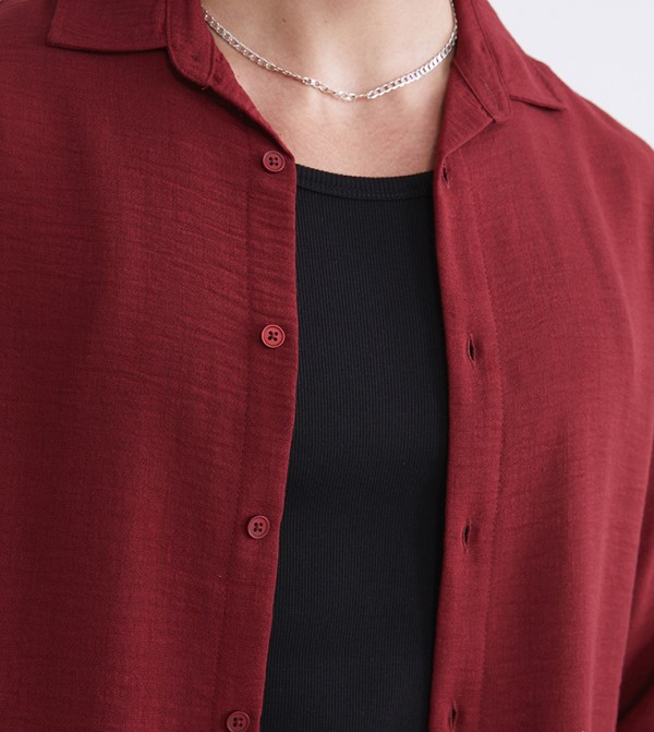 LC Waikiki Shirts - Red Long Sleeves