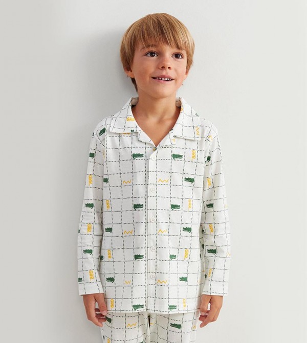 LC Waikiki  Clothing - Ecru Top & Pyjama Sets