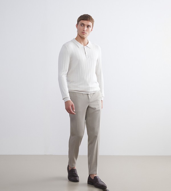 LC Waikiki  V-neck Sweaters - White V-neck Sweaters