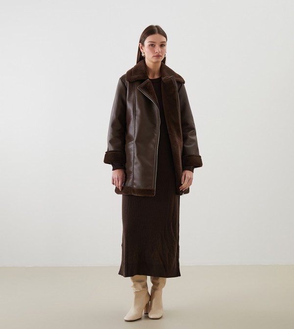 اٍل سي واي كيكي جاكيتات ومعاطف - بني جاكيتات كاجوال