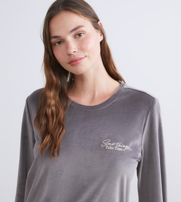 LC Waikiki  Sleepwears & Loungewears - Grey Pyjama Set