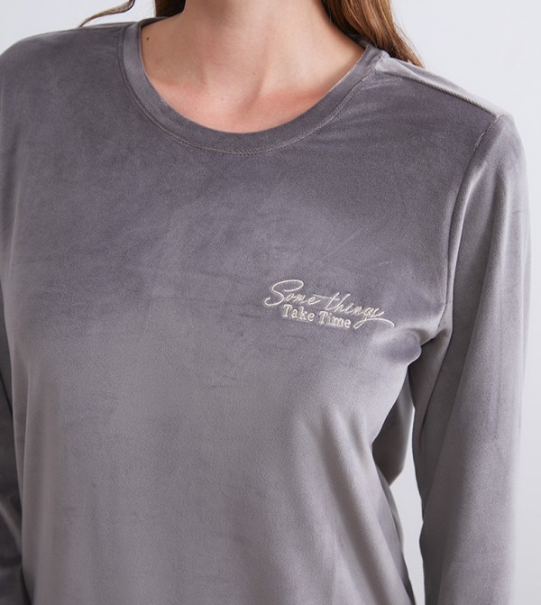 LC Waikiki  Sleepwears & Loungewears - Grey Pyjama Set