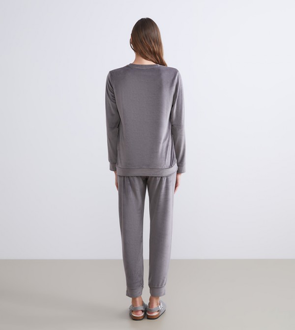 LC Waikiki  Sleepwears & Loungewears - Grey Pyjama Set