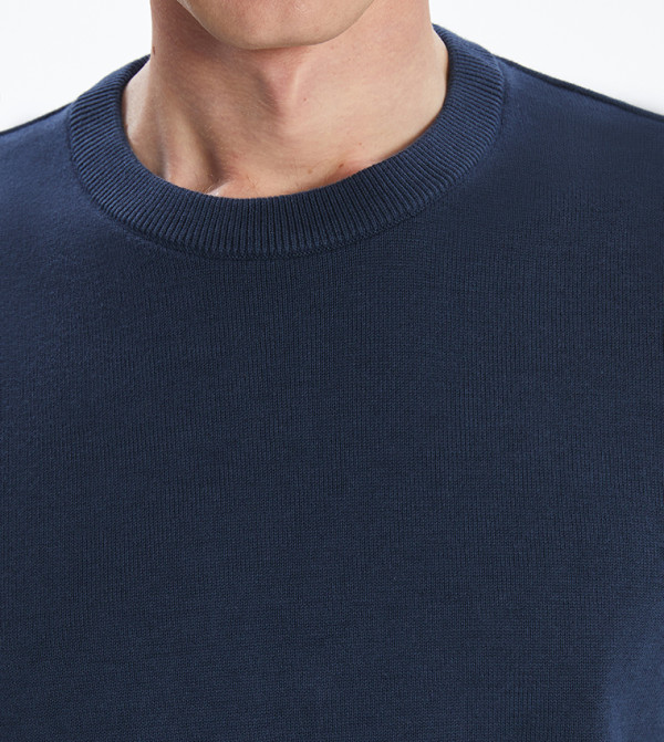 LC Waikiki LC Waikiki - Navy Round Neck Sweaters
