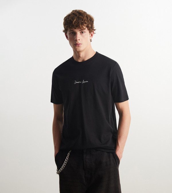 LC Waikiki  - Black Round Neck T-Shirts