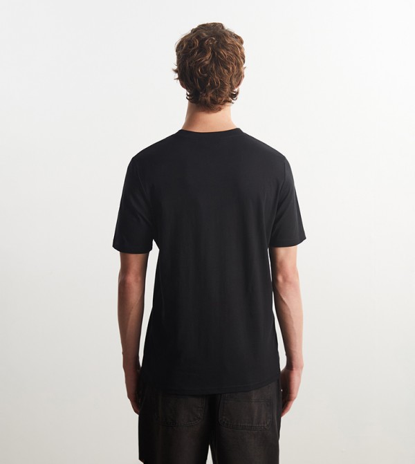 LC Waikiki  - Black Round Neck T-Shirts