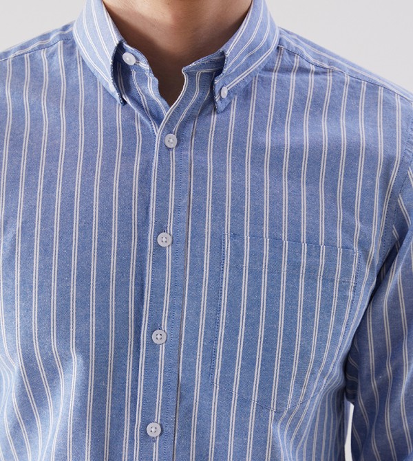 LC Waikiki  Shirts - Blue Long Sleeves