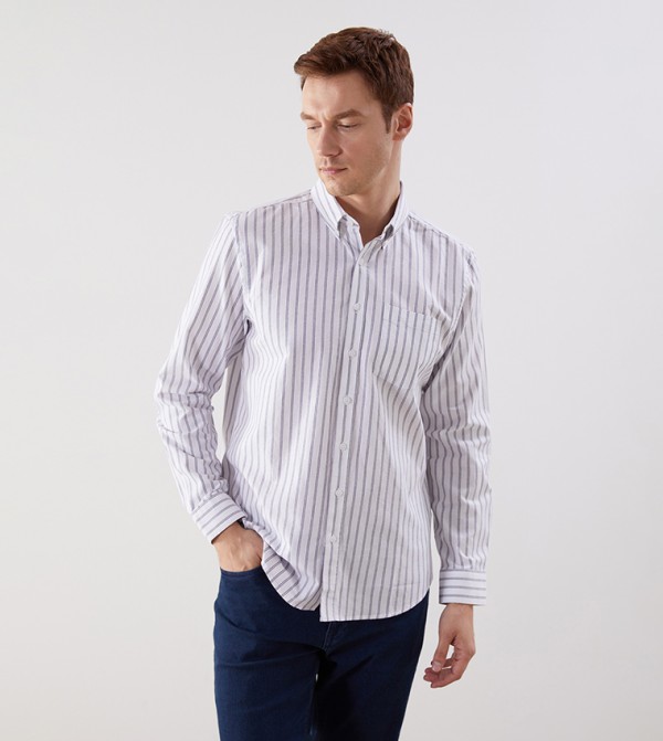 اٍل سي واي كيكي  قمصان - أبيض Long Sleeves