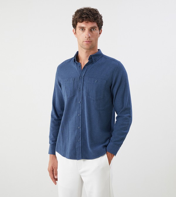 LC Waikiki  Shirts - Blue Long Sleeves