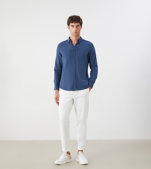 LC Waikiki  Shirts - Blue Long Sleeves