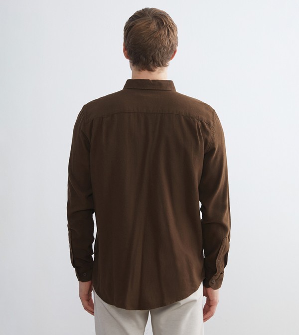 LC Waikiki Shirts - Brown Long Sleeves