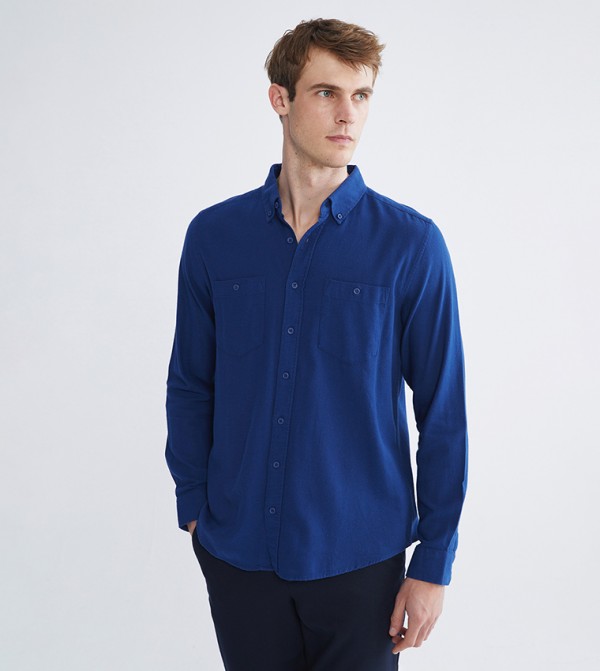 LC Waikiki  Shirts - Blue Long Sleeves