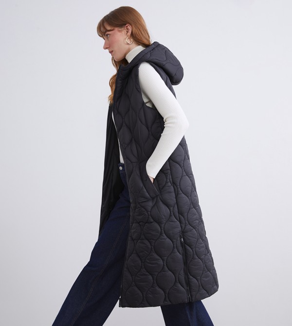 LC Waikiki  Puffer & Quilted Jackets - Black Puffer & Quilted Jackets