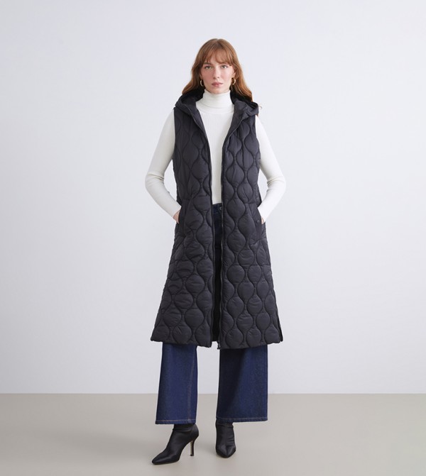 LC Waikiki  Puffer & Quilted Jackets - Black Puffer & Quilted Jackets