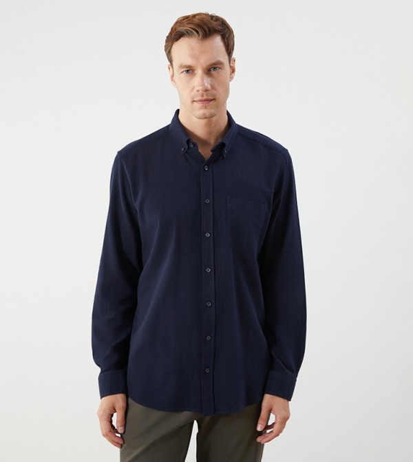 LC Waikiki  Shirts - Navy Long Sleeves