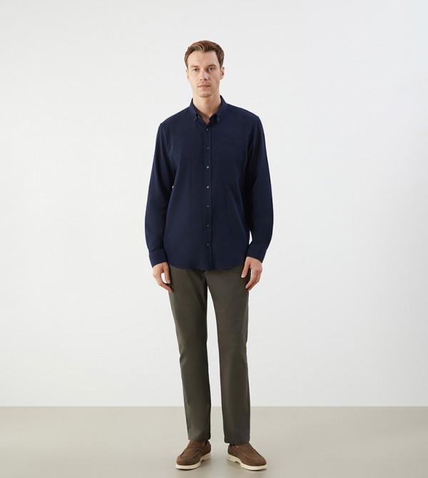 LC Waikiki  Shirts - Navy Long Sleeves