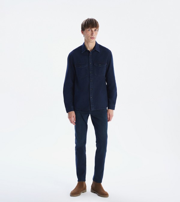 LC Waikiki  Shirts - Navy Long Sleeves