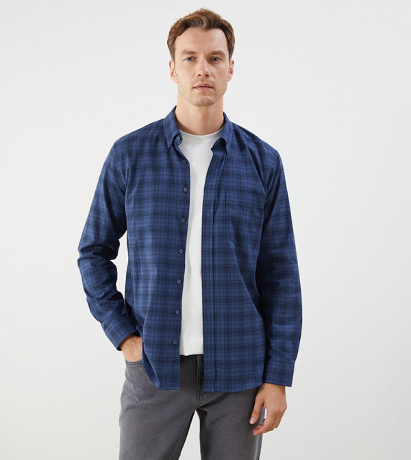 LC Waikiki Shirts - Blue Long Sleeves