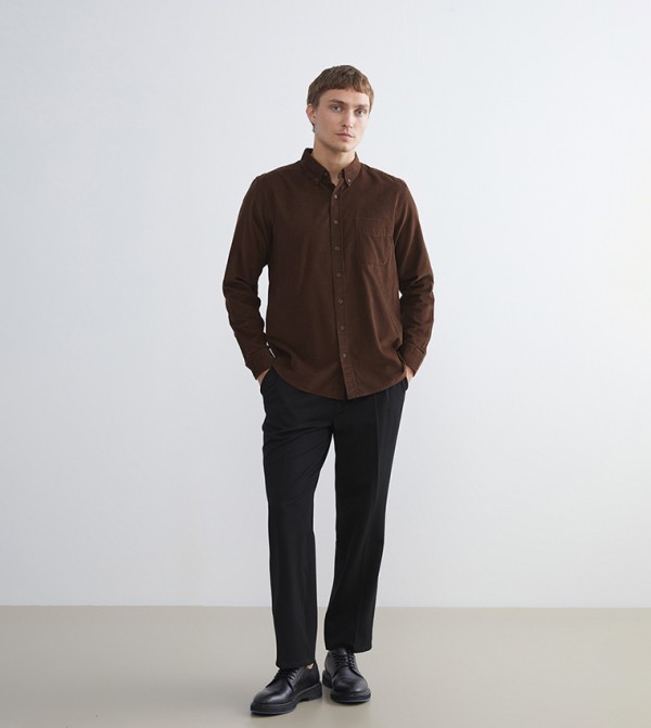 LC Waikiki Shirts - Brown Long Sleeves