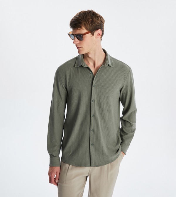 LC Waikiki  Shirts - Green Long Sleeves