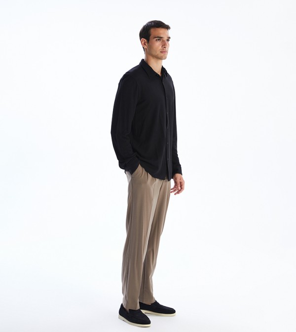 اٍل سي واي كيكي  قمصان - أسود Long Sleeves