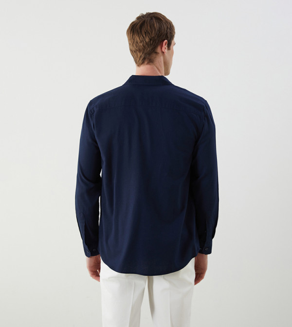 LC Waikiki Shirts - Navy Long Sleeves