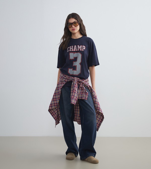 اٍل سي واي كيكي  تيشيرتات كاجوال - أزرق Short Sleeve T-Shirts