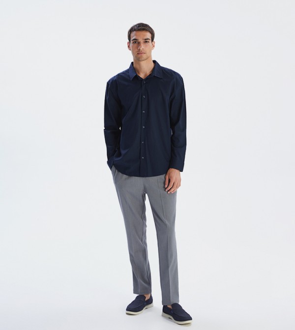 LC Waikiki  Shirts - Navy Long Sleeves