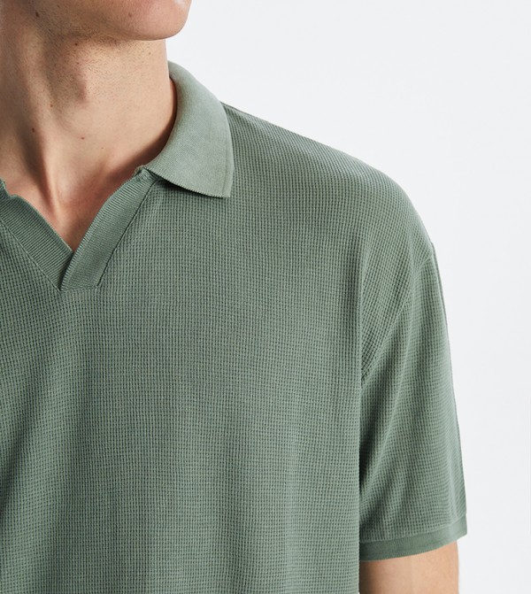 LC Waikiki  T-Shirts - Green Polo T-shirts