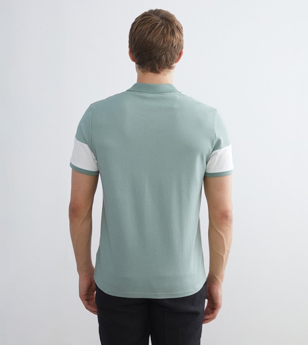 LC Waikiki  T-Shirts - Green Polo T-shirts