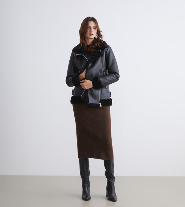 LC Waikiki  Jackets & Coats - Black Overcoats