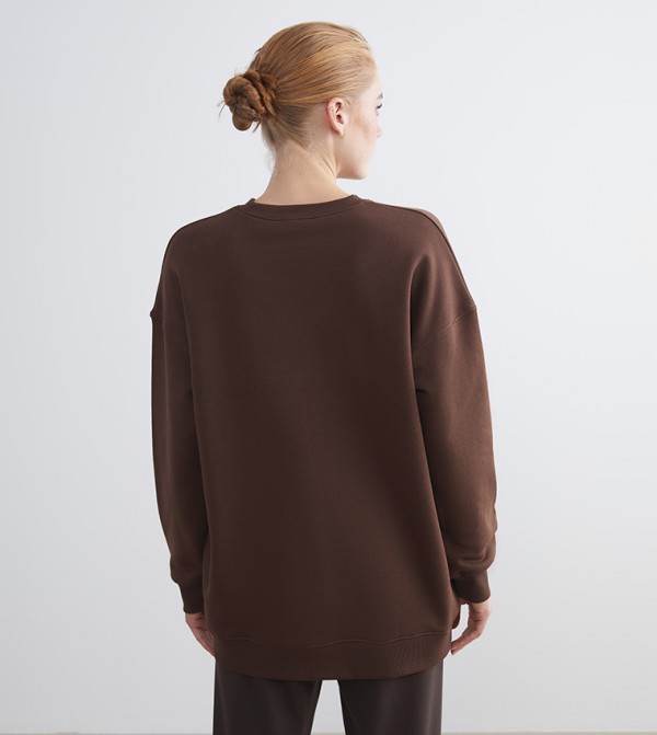 LC Waikiki Long Sleeve T-Shirts - Brown Long Sleeve T-Shirts