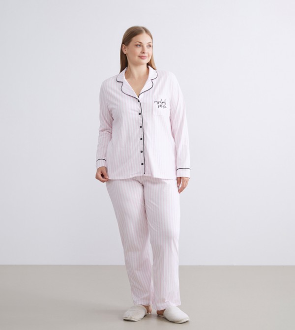 LC Waikiki  Sleepwears & Loungewears - Beige Pyjama Set