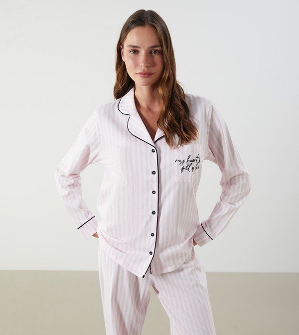 LC Waikiki  Sleepwears & Loungewears - Beige Pyjama Set