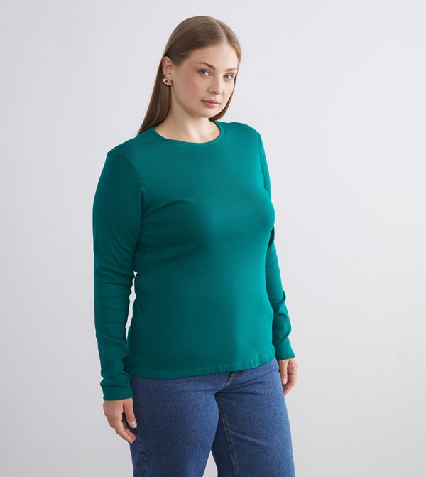 LC Waikiki LC Waikiki - Green Long Sleeve T-Shirts