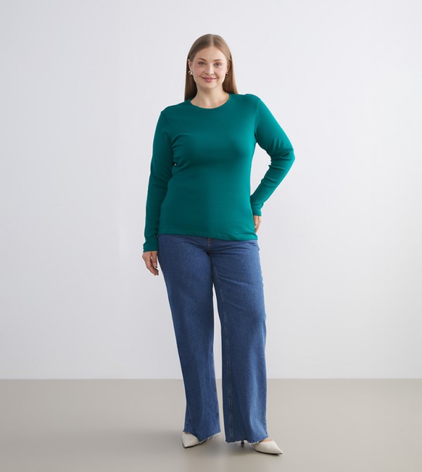 LC Waikiki LC Waikiki - Green Long Sleeve T-Shirts